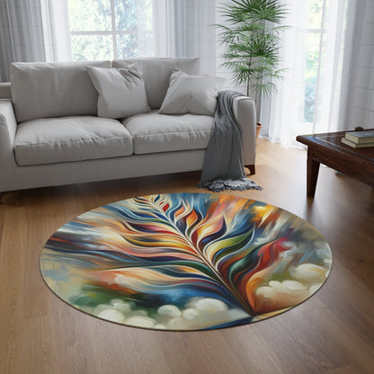 Sovereign Radiance Cultivation Round Rug - ATUH.ART