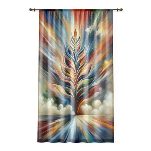 Sovereign Radiance Cultivation Window Curtain - ATUH.ART