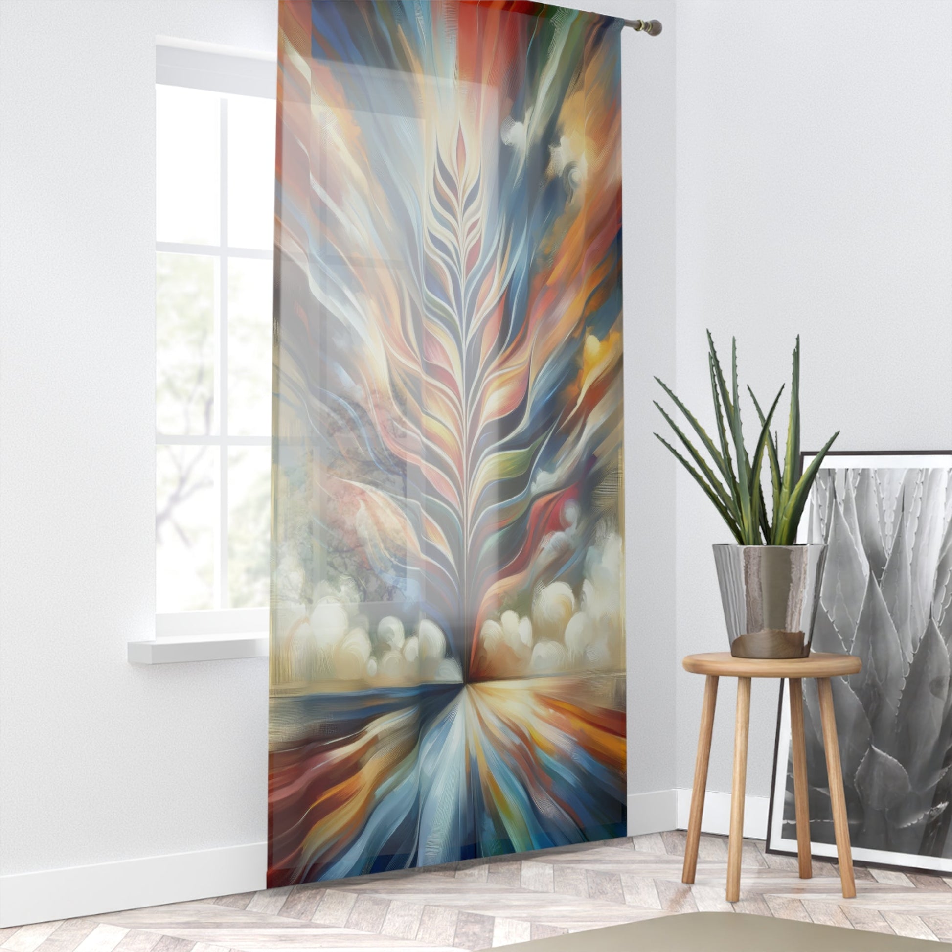 Sovereign Radiance Cultivation Window Curtain - ATUH.ART