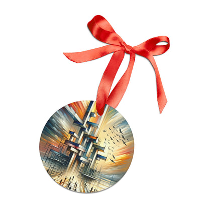 Sovereign Reflective Scaffolding Acrylic Ornament with Ribbon - ATUH.ART