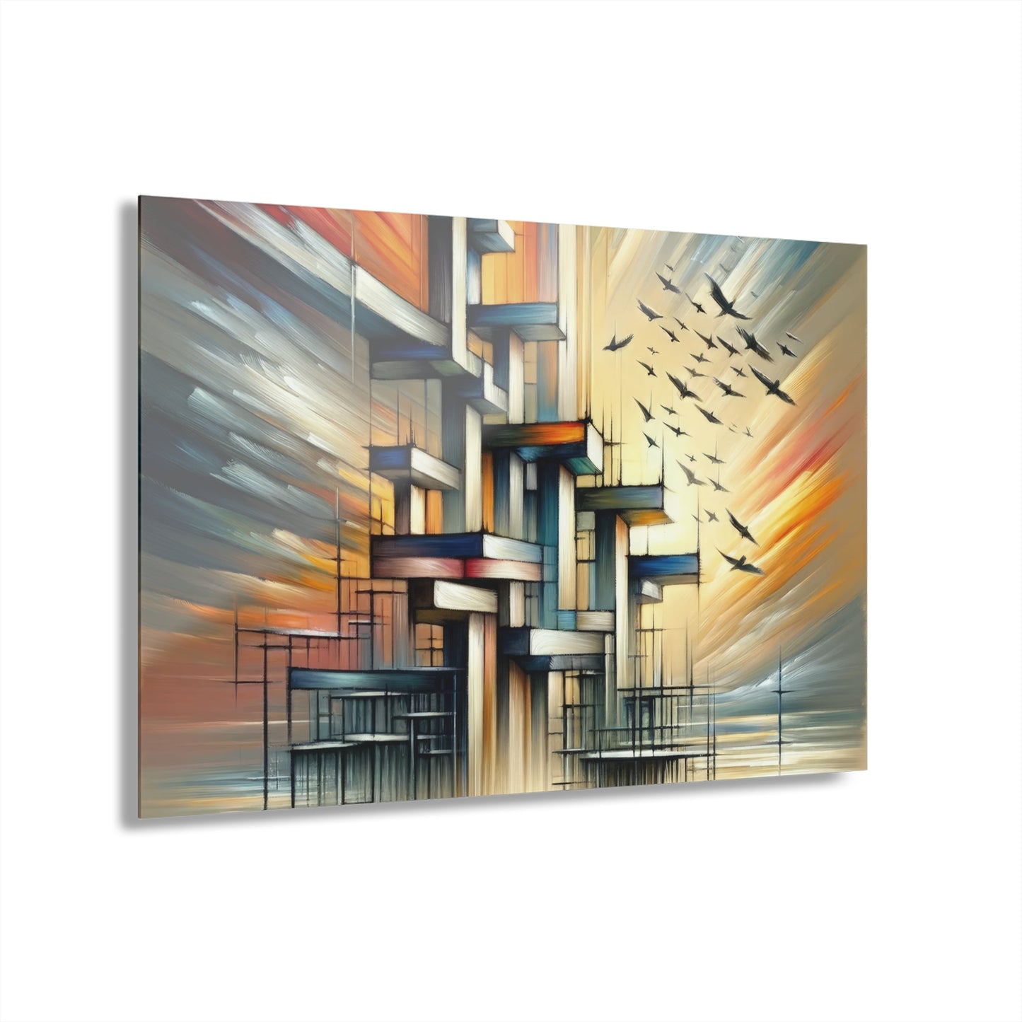 Sovereign Reflective Scaffolding Acrylic Prints (French Cleat Hanging) - ATUH.ART