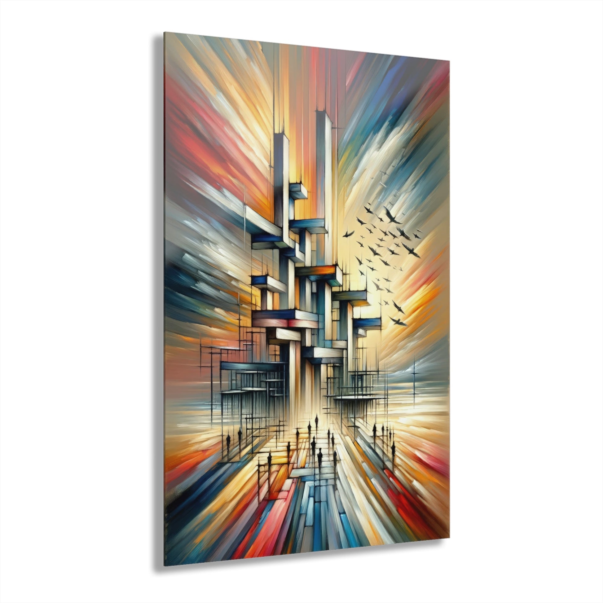 Sovereign Reflective Scaffolding Acrylic Prints (French Cleat Hanging) - ATUH.ART