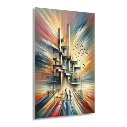 Sovereign Reflective Scaffolding Acrylic Prints (French Cleat Hanging) - ATUH.ART