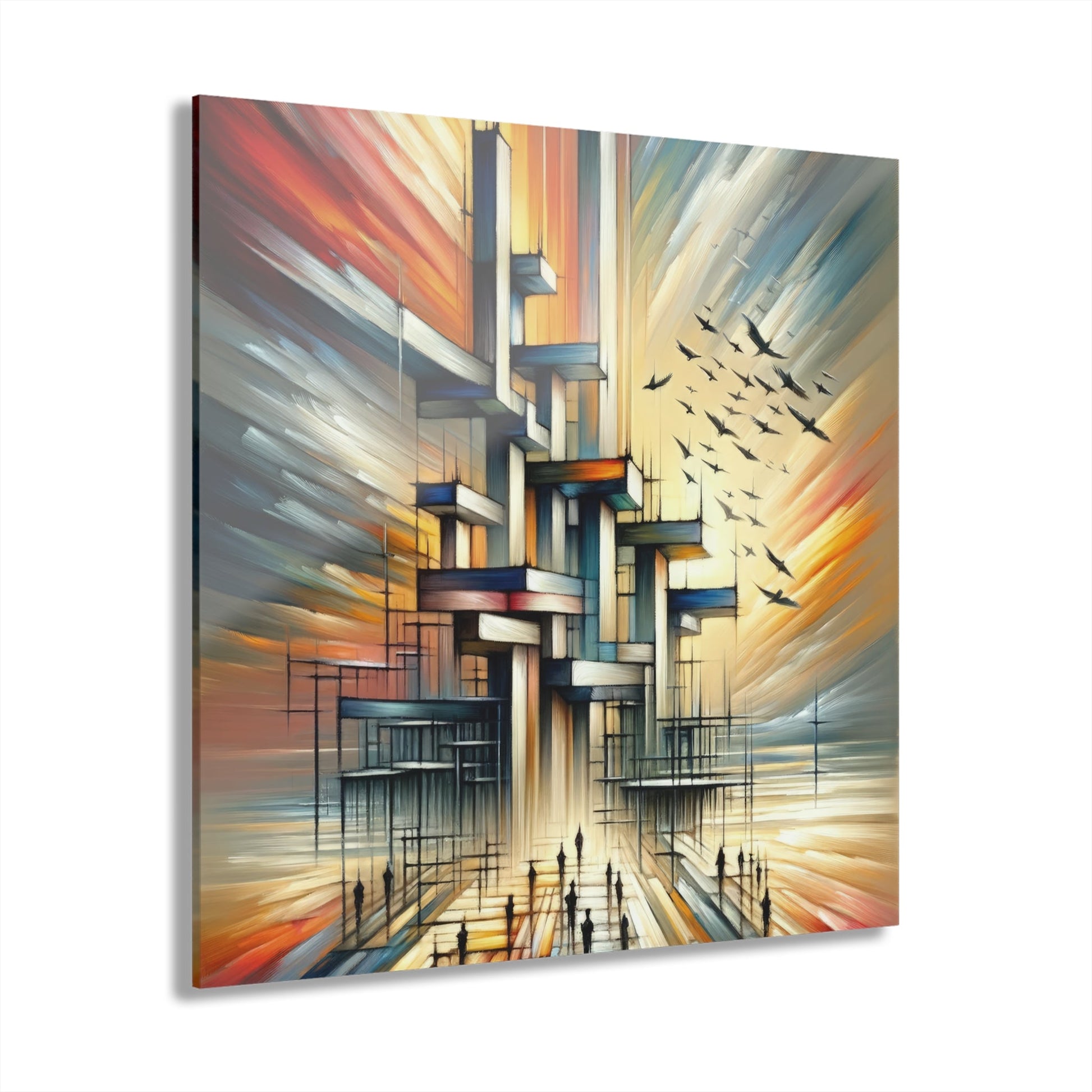 Sovereign Reflective Scaffolding Acrylic Prints (French Cleat Hanging) - ATUH.ART