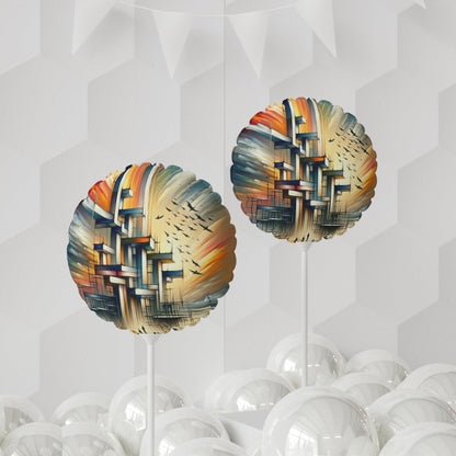 Sovereign Reflective Scaffolding Balloon (Round and Heart-shaped), 11" - ATUH.ART