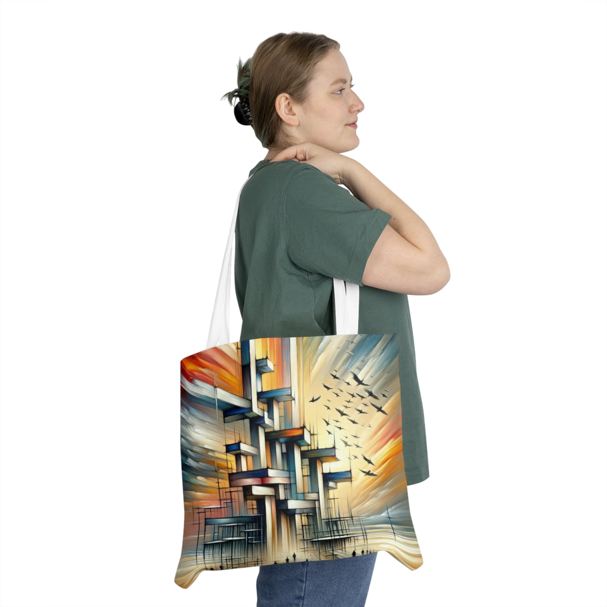 Sovereign Reflective Scaffolding Shoulder Tote Bag (AOP) - ATUH.ART