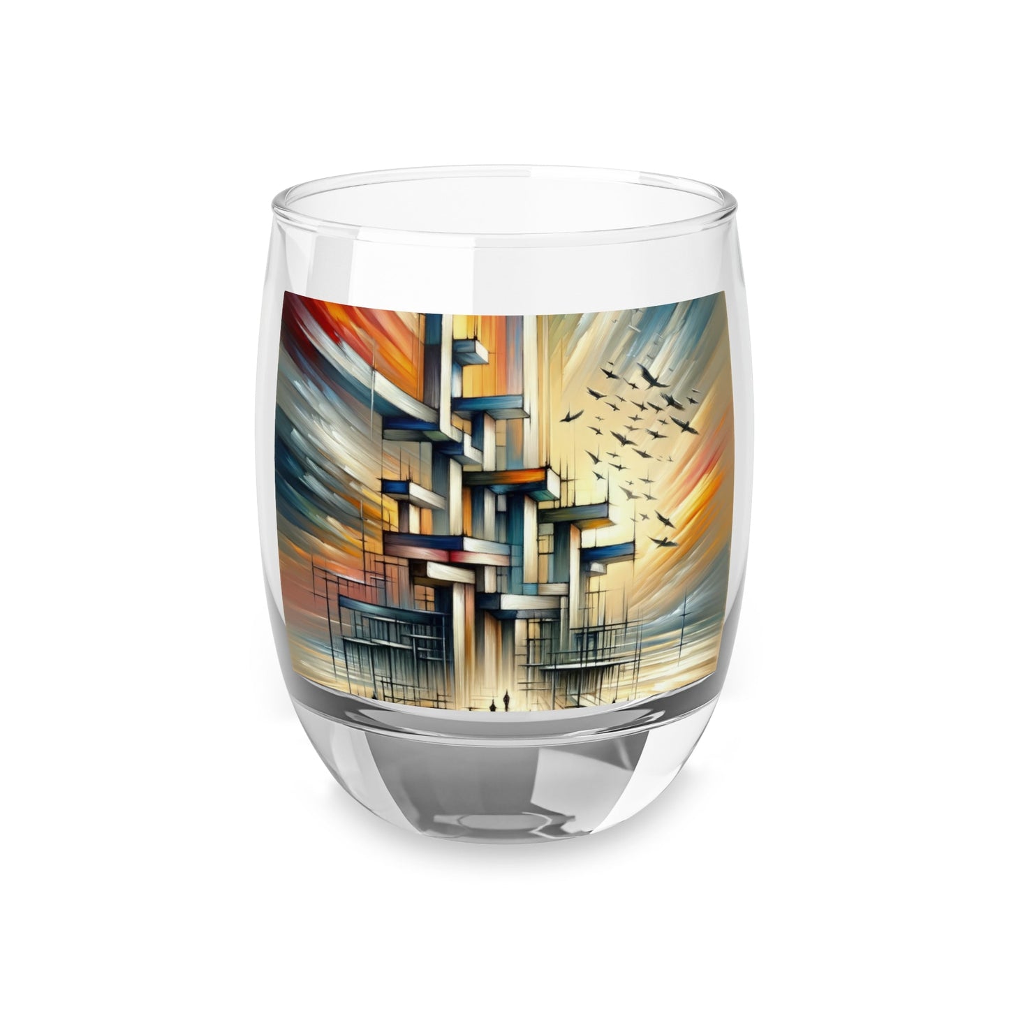 Sovereign Reflective Scaffolding Whiskey Glass - ATUH.ART