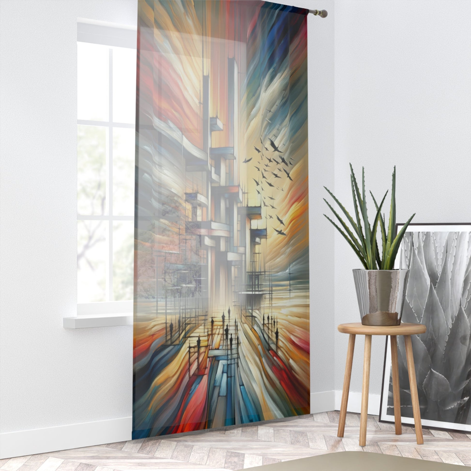 Sovereign Reflective Scaffolding Window Curtain - ATUH.ART
