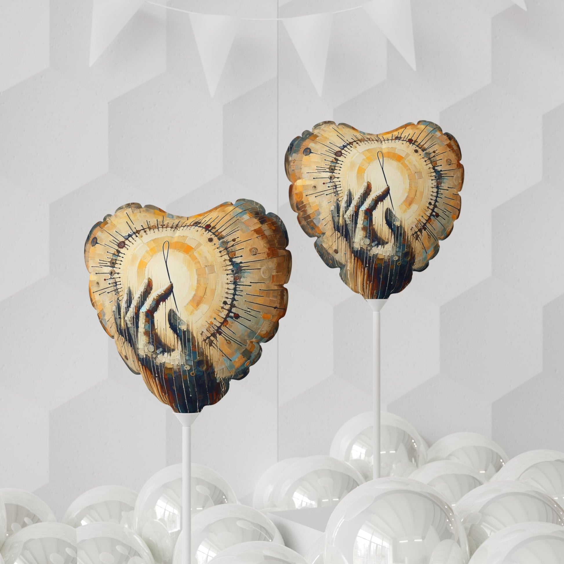 Sovereign Reflective Tachism Balloon (Round and Heart-shaped), 11" - ATUH.ART