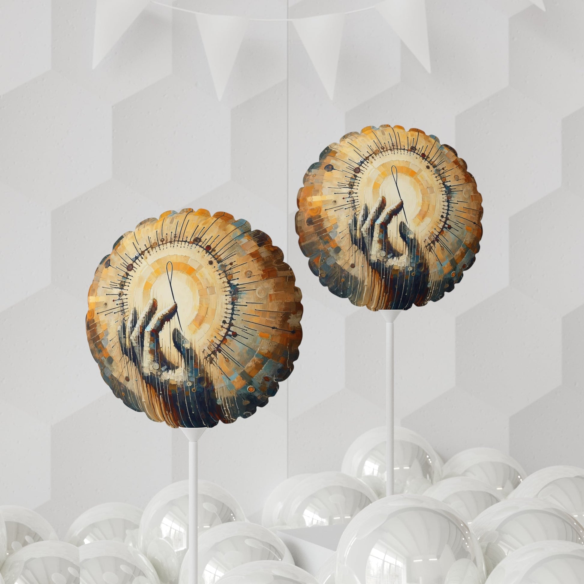Sovereign Reflective Tachism Balloon (Round and Heart-shaped), 11" - ATUH.ART