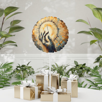 Sovereign Reflective Tachism Balloon (Round and Heart-shaped), 11" - ATUH.ART