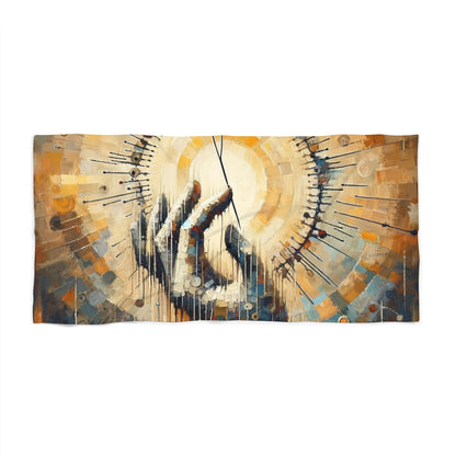 Sovereign Reflective Tachism Beach Towel - ATUH.ART