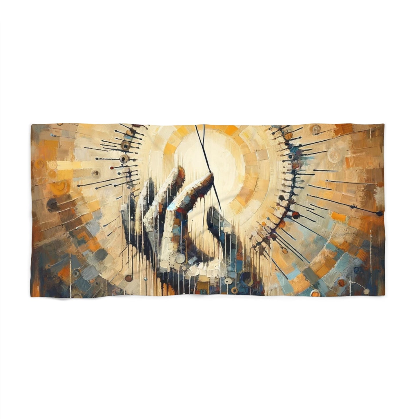 Sovereign Reflective Tachism Beach Towel - ATUH.ART