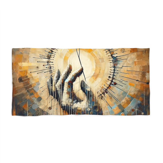 Sovereign Reflective Tachism Beach Towel - ATUH.ART