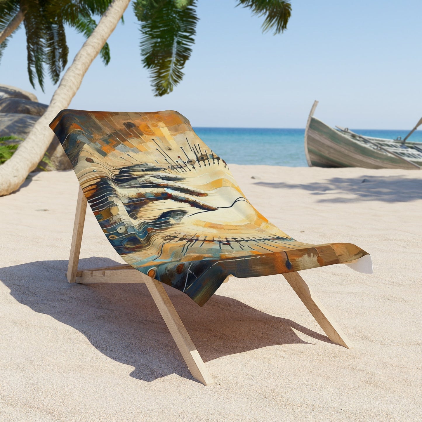 Sovereign Reflective Tachism Beach Towel - ATUH.ART