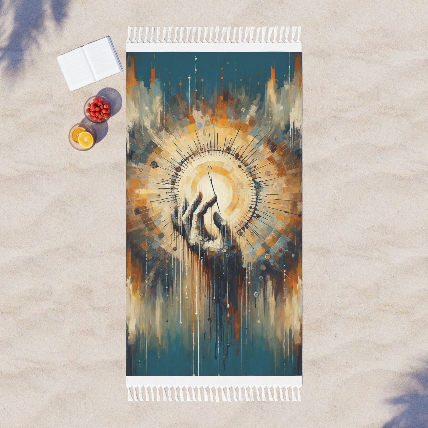 Sovereign Reflective Tachism Boho Beach Cloth - ATUH.ART