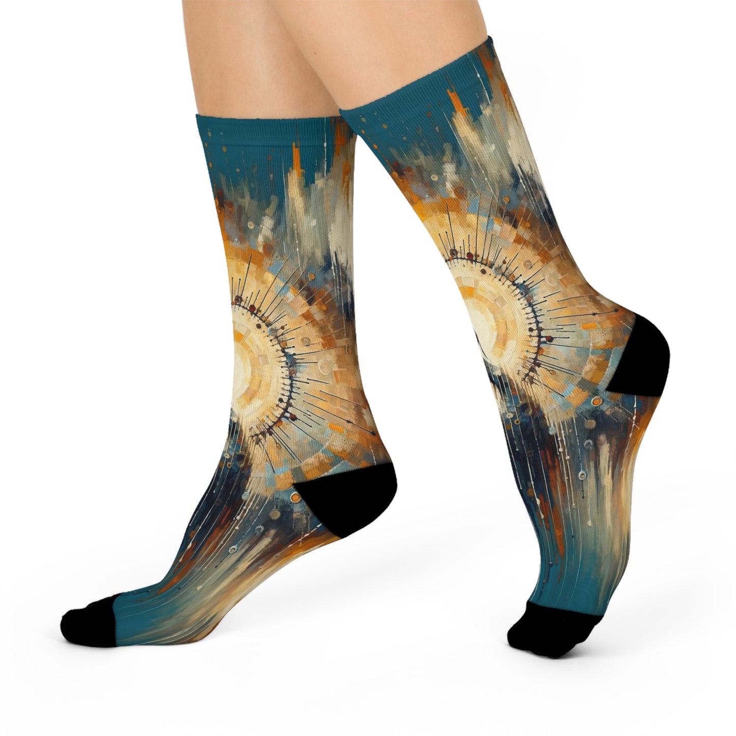 Sovereign Reflective Tachism Cushioned Crew Socks - ATUH.ART