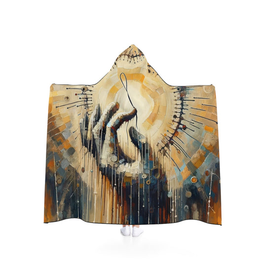 Sovereign Reflective Tachism Hooded Blanket - ATUH.ART