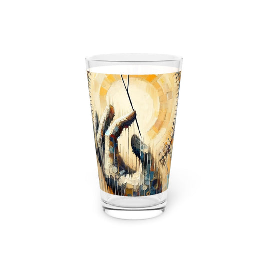 Sovereign Reflective Tachism Pint Glass, 16oz - ATUH.ART