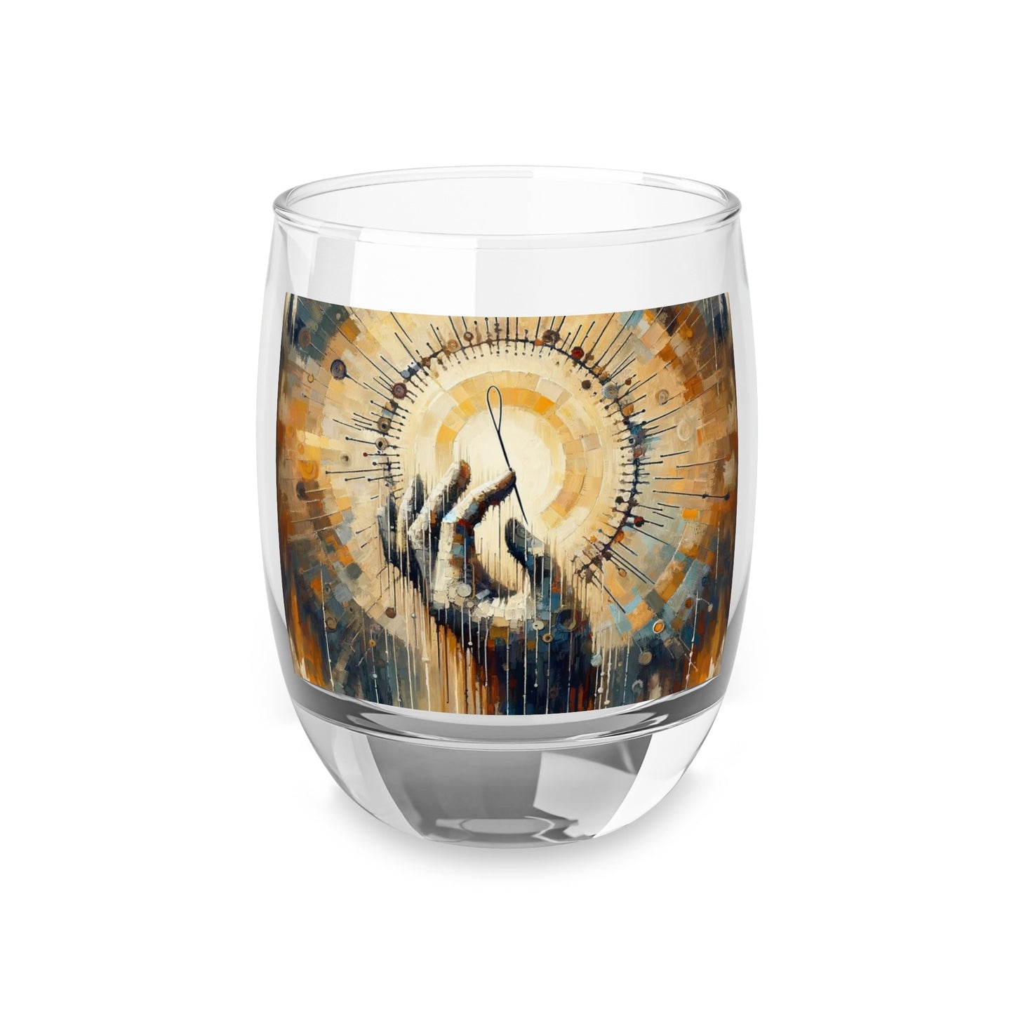 Sovereign Reflective Tachism Whiskey Glass - ATUH.ART