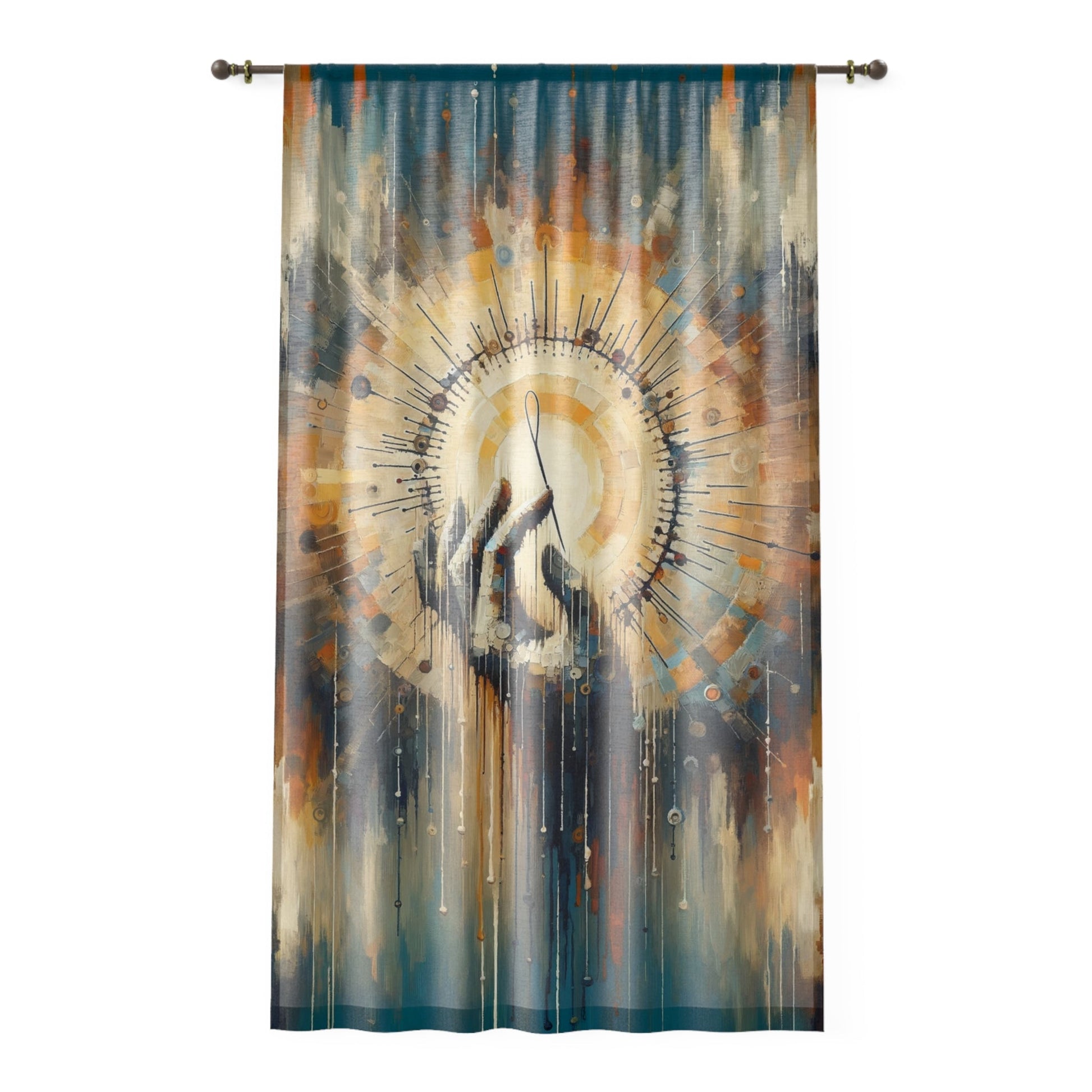 Sovereign Reflective Tachism Window Curtain - ATUH.ART