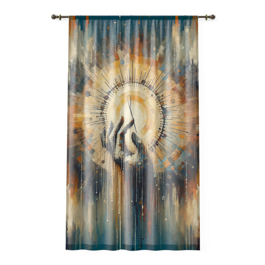 Sovereign Reflective Tachism Window Curtain - ATUH.ART