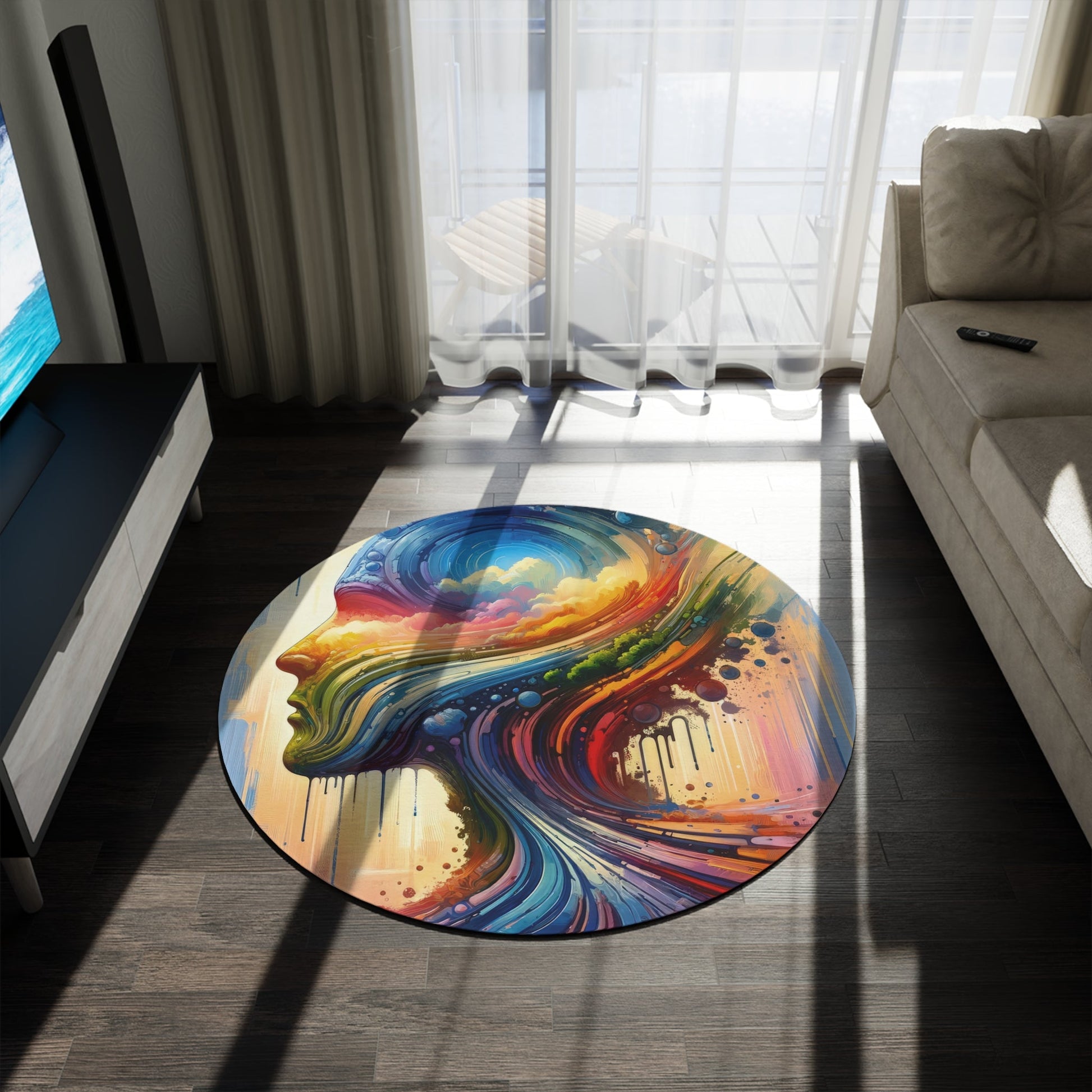 Sovereign Self Journey Round Rug - ATUH.ART