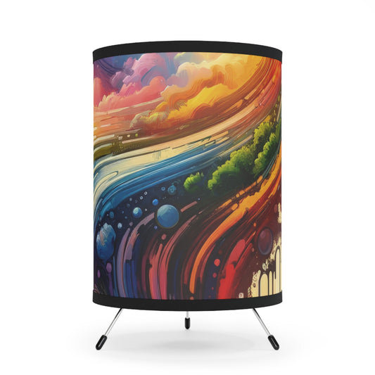 Sovereign Self Journey Tripod Lamp with High-Res Printed Shade, US\CA plug - ATUH.ART