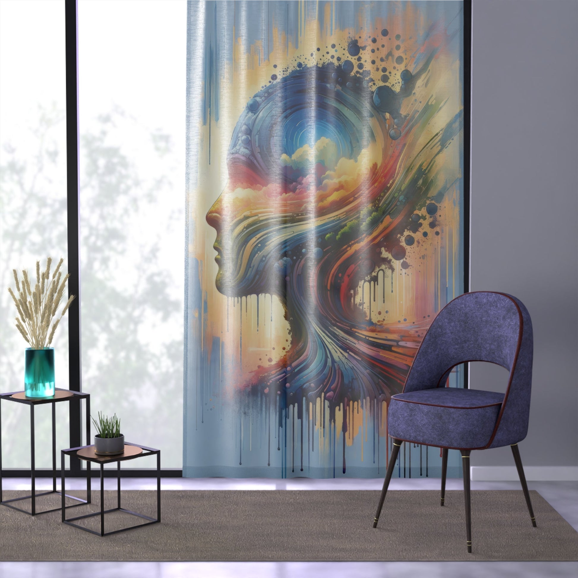 Sovereign Self Journey Window Curtain - ATUH.ART