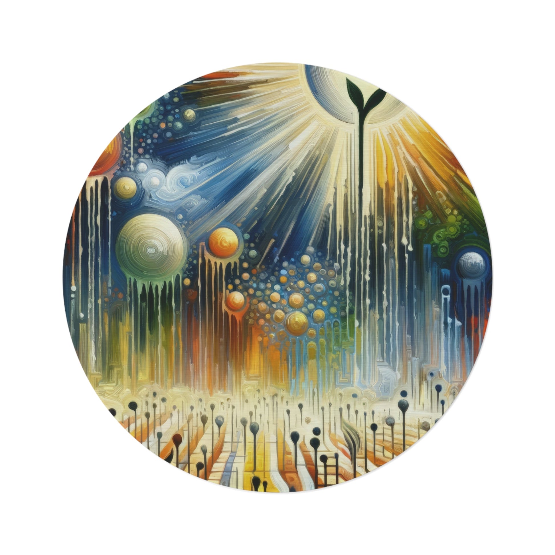 Sowing Seeds Change Round Rug - ATUH.ART