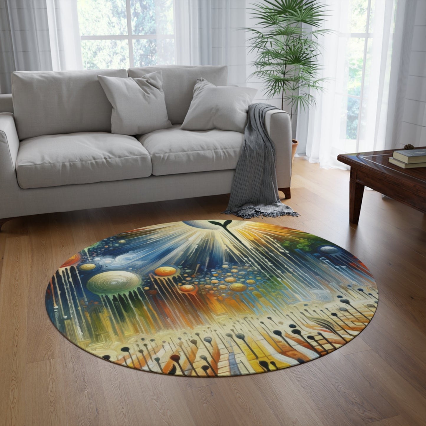 Sowing Seeds Change Round Rug - ATUH.ART