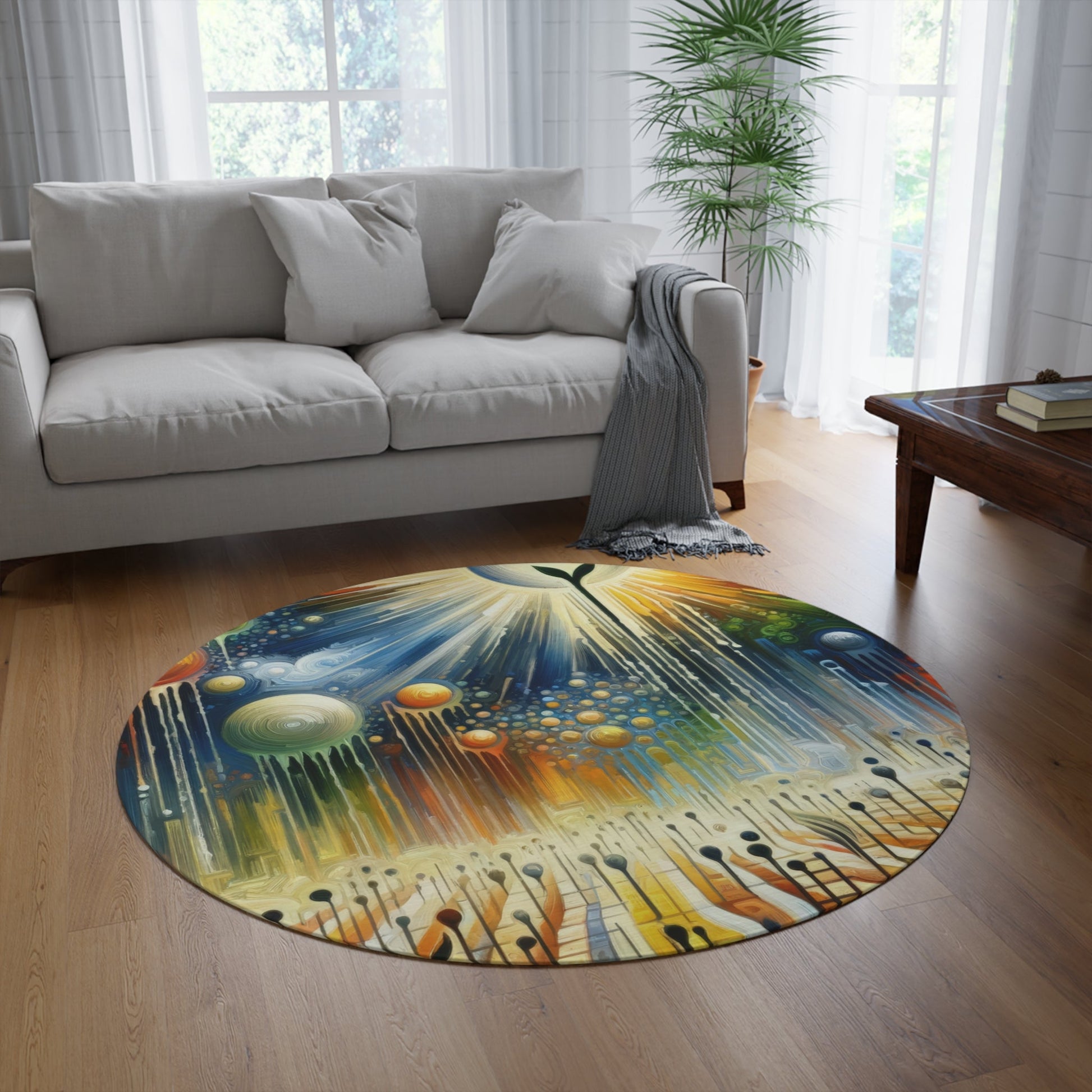 Sowing Seeds Change Round Rug - ATUH.ART