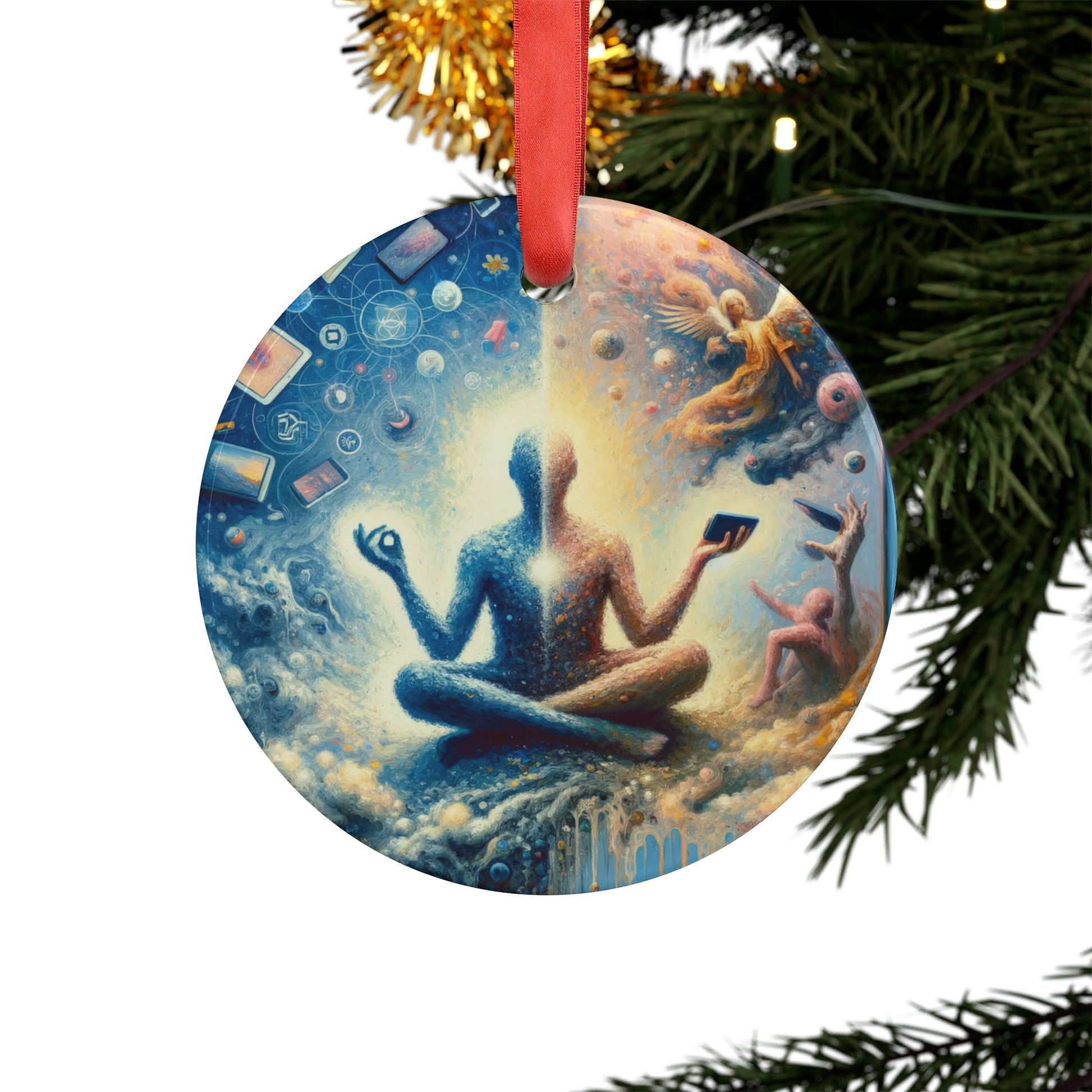Spiritual Choice Transcendence Acrylic Ornament with Ribbon - ATUH.ART