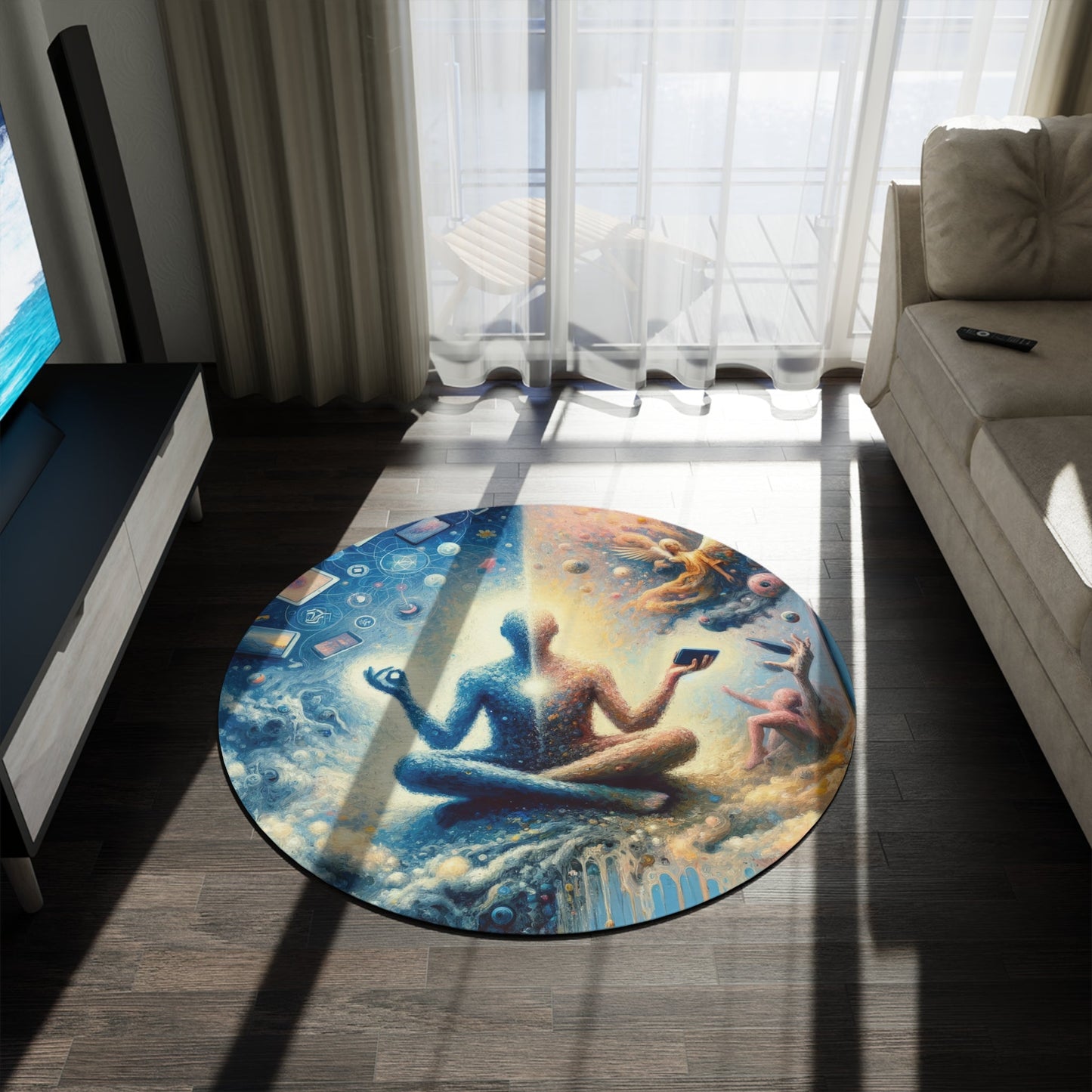 Spiritual Choice Transcendence Round Rug - ATUH.ART