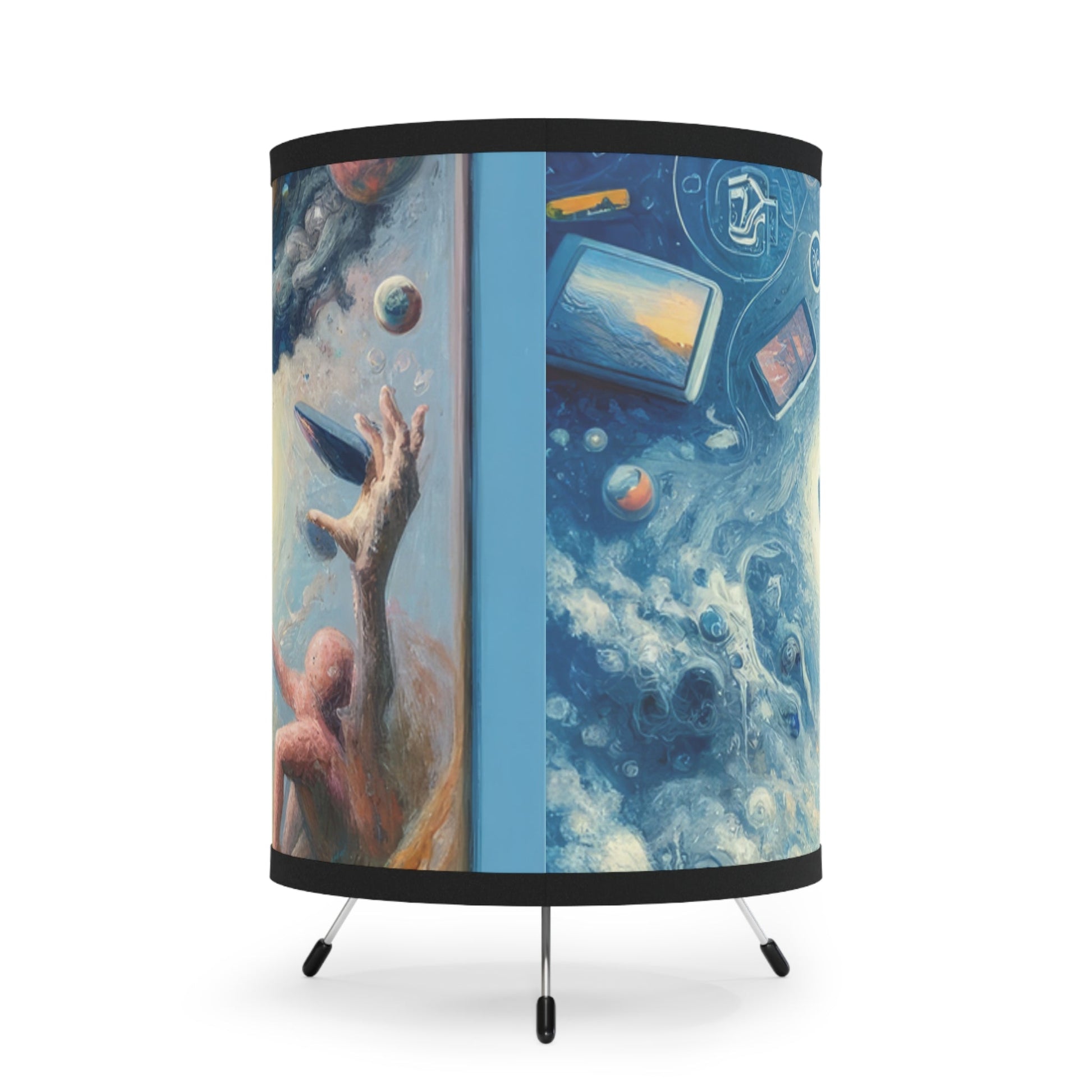 Spiritual Choice Transcendence Tripod Lamp with High-Res Printed Shade, US\CA plug - ATUH.ART