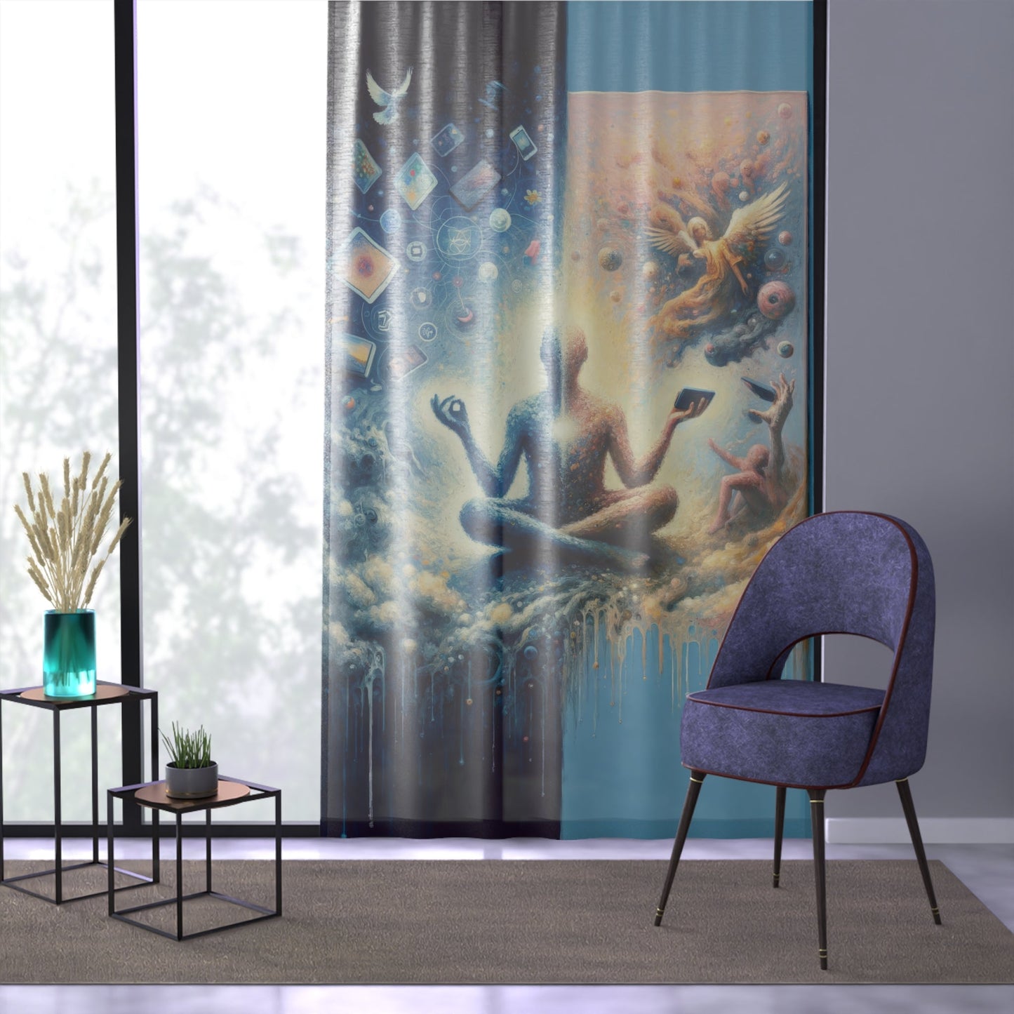 Spiritual Choice Transcendence Window Curtain - ATUH.ART