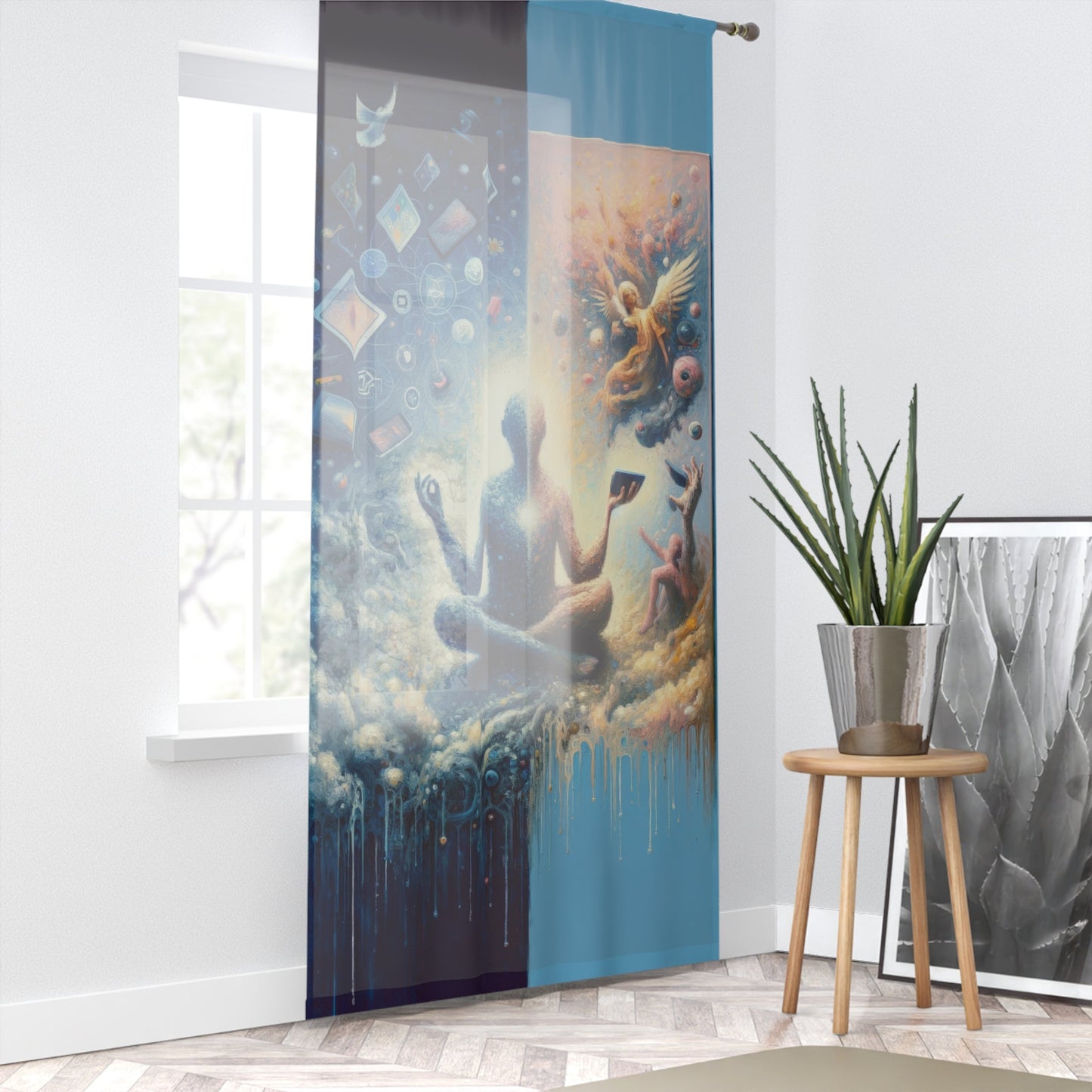 Spiritual Choice Transcendence Window Curtain - ATUH.ART