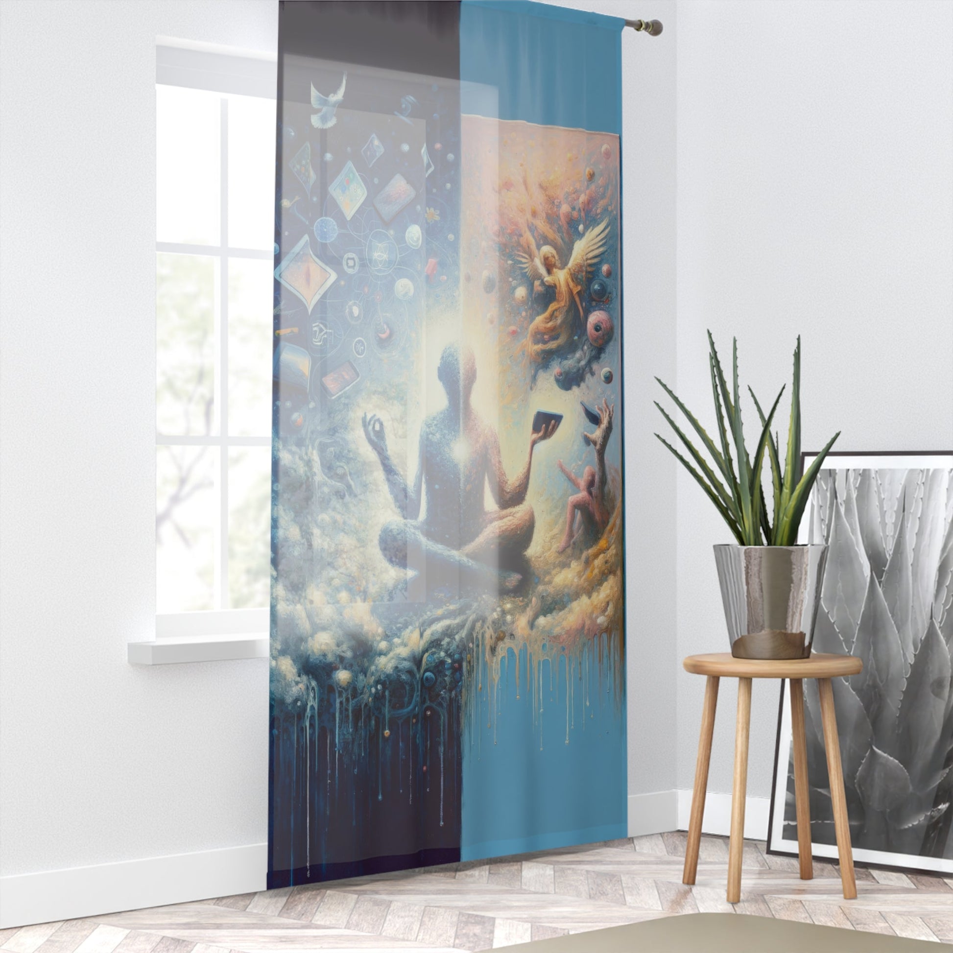 Spiritual Choice Transcendence Window Curtain - ATUH.ART