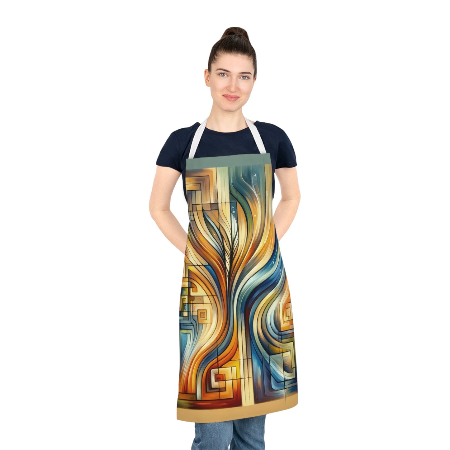 Spiritual Tachism Connection Adult Apron (AOP) - ATUH.ART