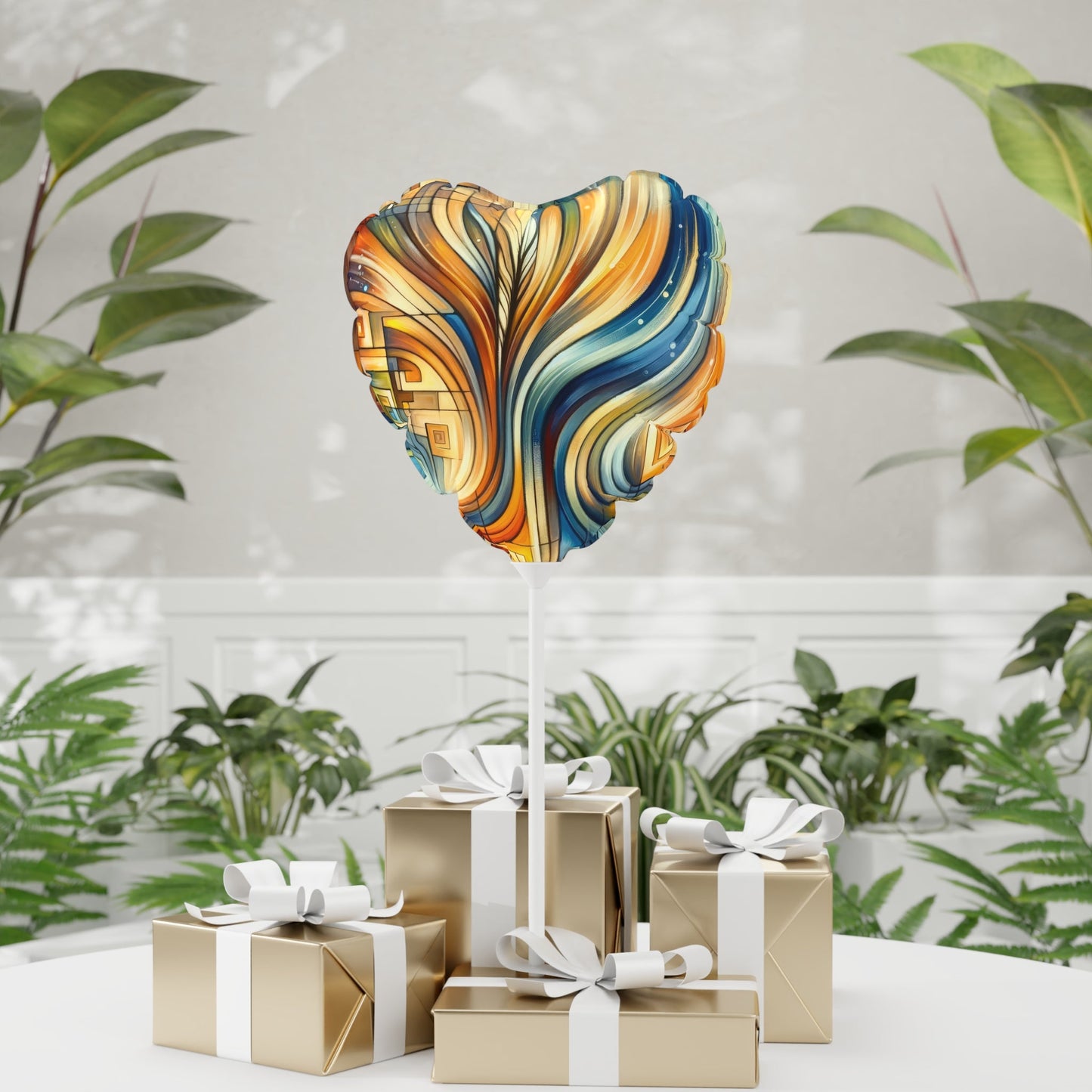 Spiritual Tachism Connection Balloon (Round and Heart-shaped), 11" - ATUH.ART