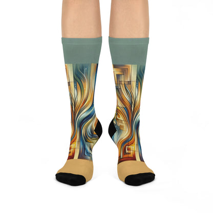 Spiritual Tachism Connection Cushioned Crew Socks - ATUH.ART