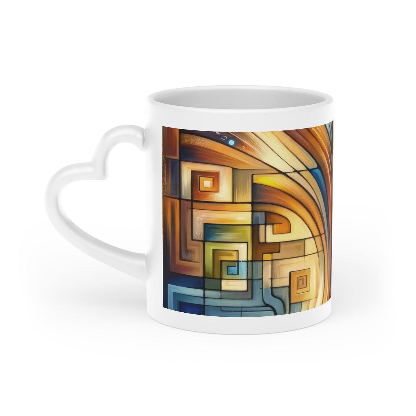 Spiritual Tachism Connection Heart-Shaped Mug - ATUH.ART