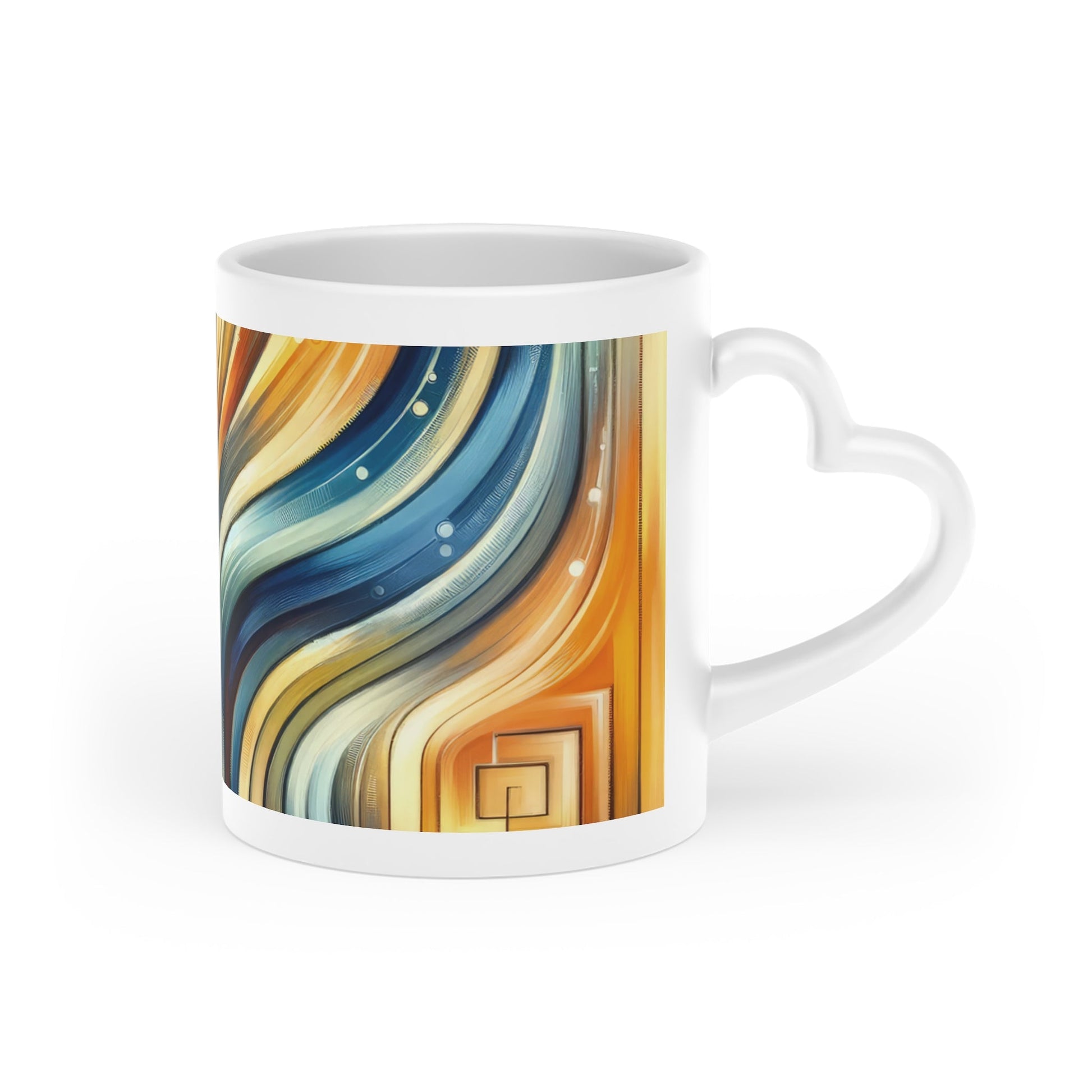 Spiritual Tachism Connection Heart-Shaped Mug - ATUH.ART