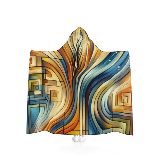 Spiritual Tachism Connection Hooded Blanket - ATUH.ART