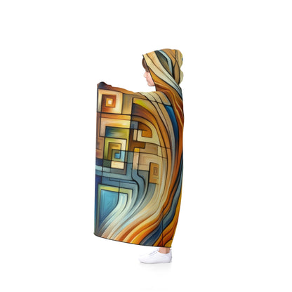 Spiritual Tachism Connection Hooded Blanket - ATUH.ART
