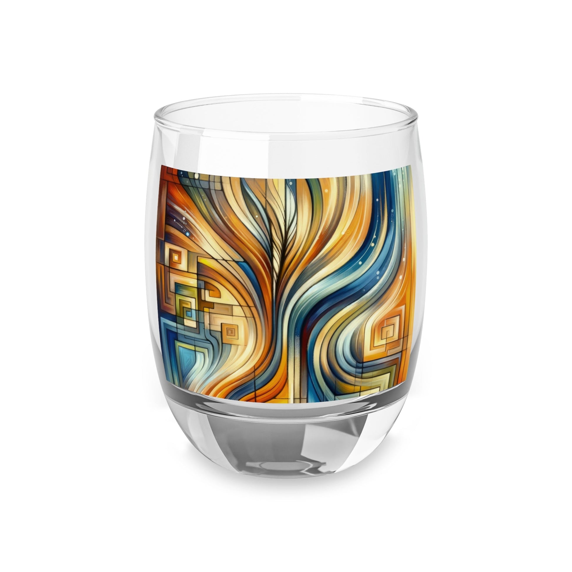 Spiritual Tachism Connection Whiskey Glass - ATUH.ART