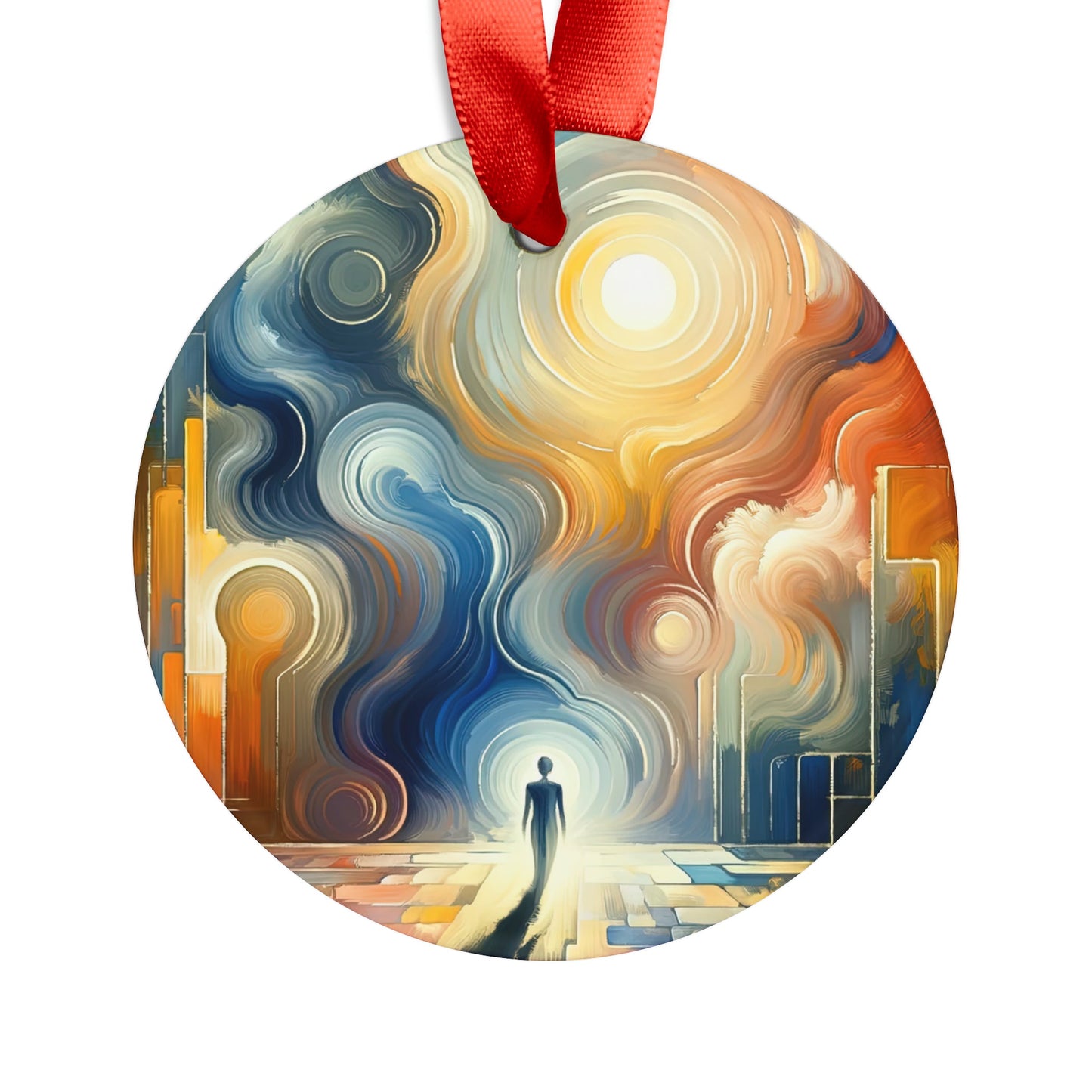 Spiritual Tranquil Sanctuary Acrylic Ornament with Ribbon - ATUH.ART