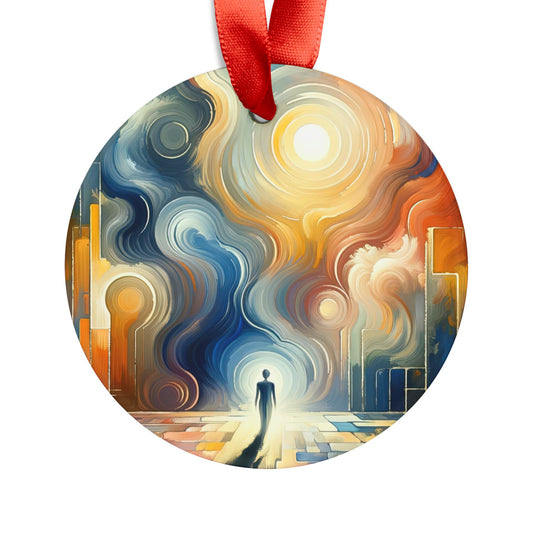 Spiritual Tranquil Sanctuary Acrylic Ornament with Ribbon - ATUH.ART