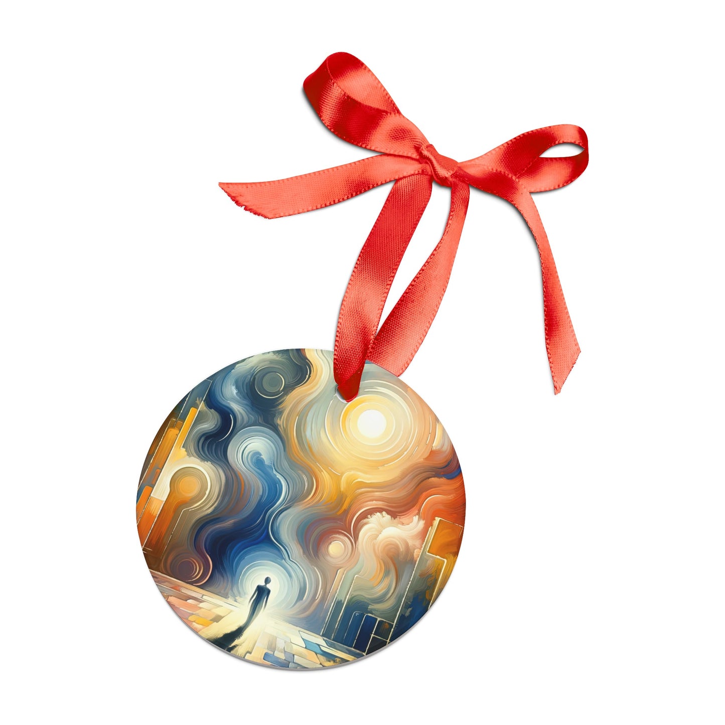 Spiritual Tranquil Sanctuary Acrylic Ornament with Ribbon - ATUH.ART