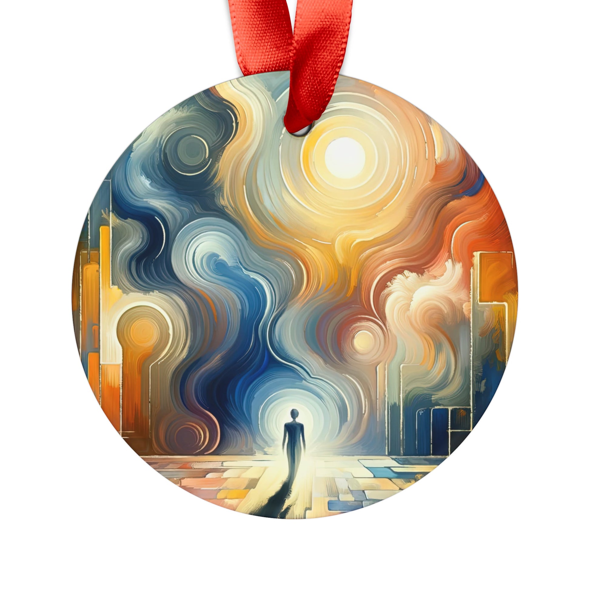 Spiritual Tranquil Sanctuary Acrylic Ornament with Ribbon - ATUH.ART